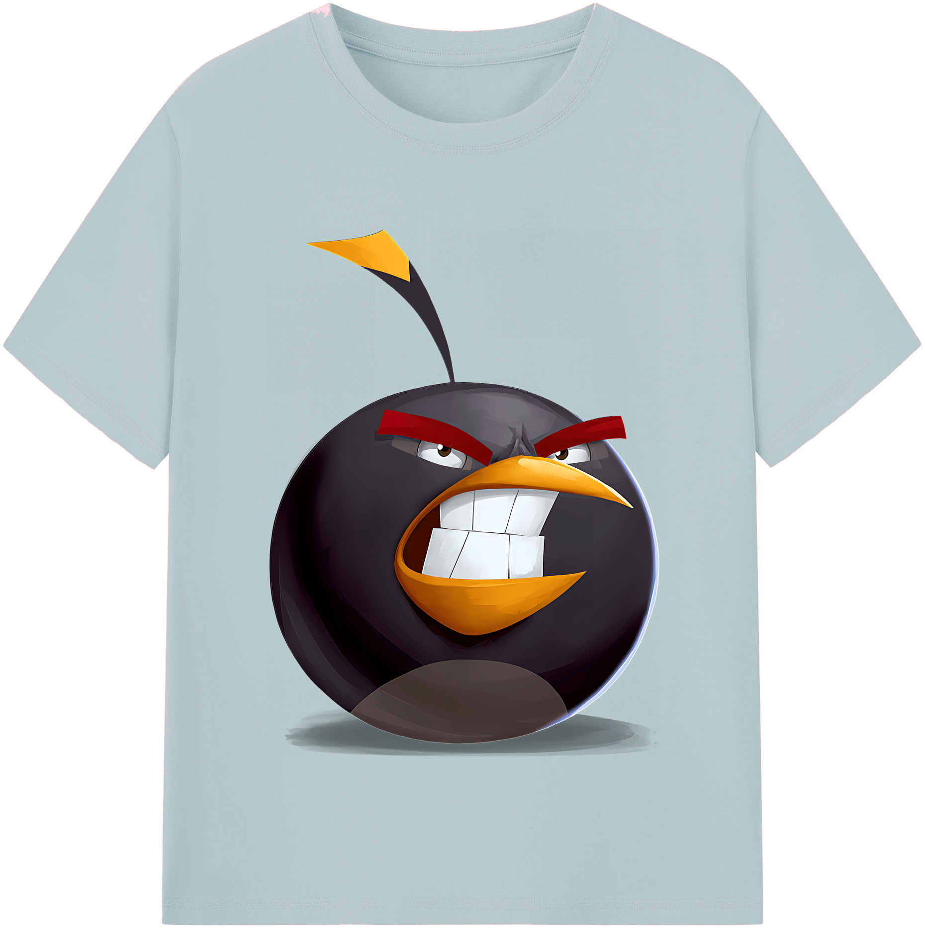 （画像用） Angry Birds アングリーバード 綿100％半袖Tシャツ（フロントプリント）